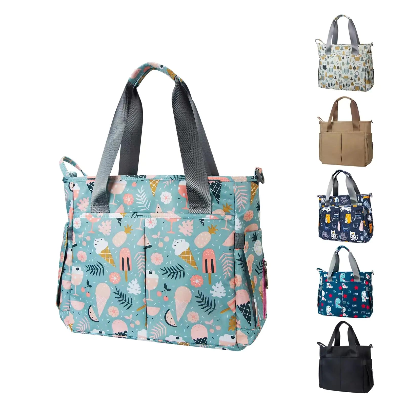 PHEBEN Chic Waterproof Diaper Tote - Cartoon Dessert